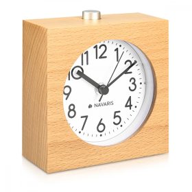   Snooze Ρετρό αναλογικό ξύλινο ξυπνητήρι, 43905