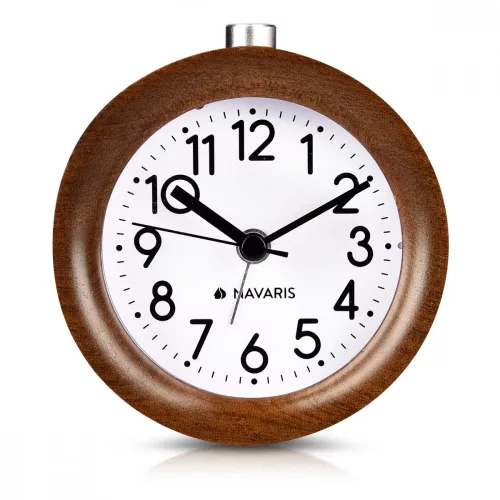 Snooze Ρετρό αναλογικό ξύλινο ξυπνητήρι, 43907