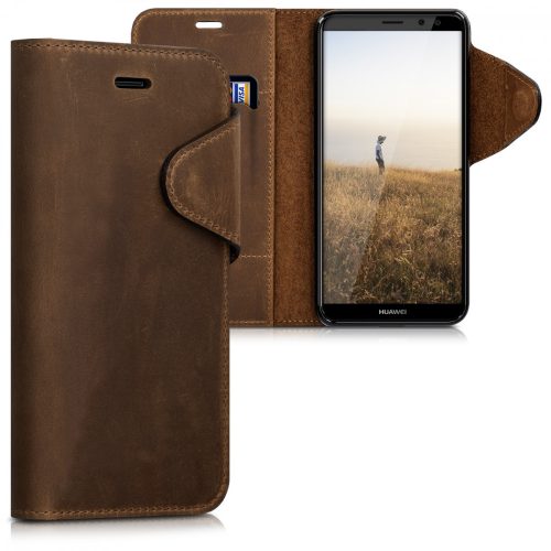 Θήκη για Huawei Mate 10 Lite, φυσικό δέρμα, καφέ, 44011.05