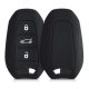 Θήκη κλειδιού αυτοκινήτου για Peugeot / Citroen - 3 Κουμπιά - Keyless Go, Σιλικόνη, Μαύρο, 44154.01