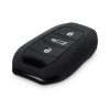 Θήκη κλειδιού αυτοκινήτου για Peugeot / Citroen - 3 Κουμπιά - Keyless Go, Σιλικόνη, Μαύρο, 44154.01