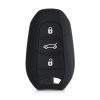 Θήκη κλειδιού αυτοκινήτου για Peugeot / Citroen - 3 Κουμπιά - Keyless Go, Σιλικόνη, Μαύρο, 44154.01