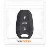 Θήκη κλειδιού αυτοκινήτου για Peugeot / Citroen - 3 Κουμπιά - Keyless Go, Σιλικόνη, Μαύρο, 44154.01