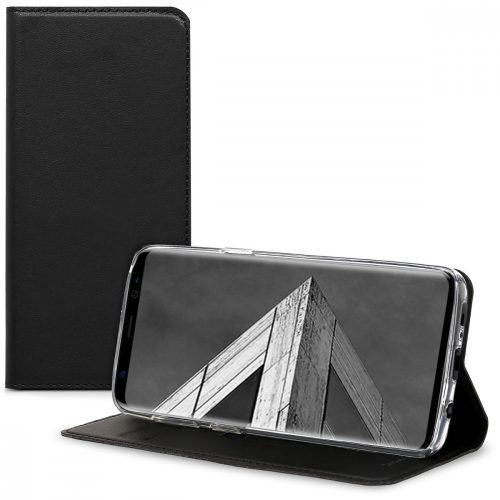 Θήκη για Samsung Galaxy S9, Οικολογική δερμάτινη, Μαύρη, 44090.01