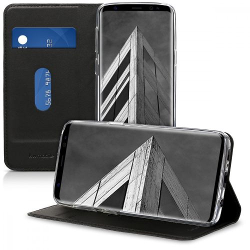 Θήκη για Samsung Galaxy S9, Οικολογική δερμάτινη, Μαύρη, 44090.01
