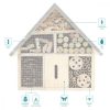 Navaris pine wood insect hotel, 24,5 x 28 x 7,5 cm, καφέ, 44341