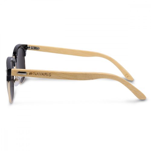 Vintage unisex γυαλιά ηλίου Navaris, UV400, Bamboo, Purple, 44351.01.22
