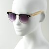 Vintage unisex γυαλιά ηλίου Navaris, UV400, Bamboo, Purple, 44351.01.22