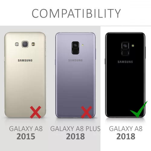 Προστατευτική μεμβράνη για Samsung Galaxy A8 (2018), διαμέτρημα, εμπρός, μαύρο, 44457.01