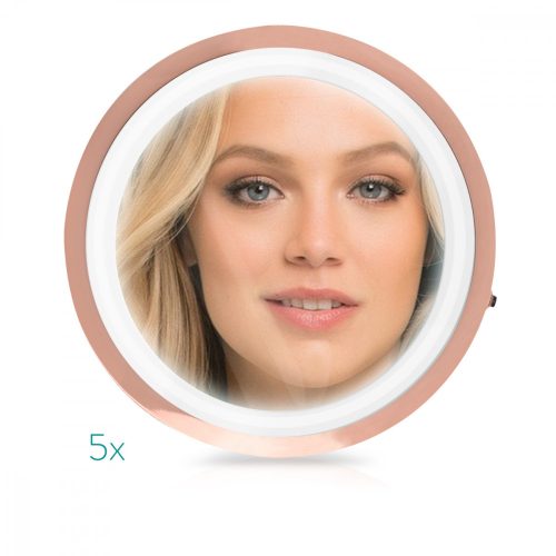 Καθρέφτης καλλυντικών με βεντούζες, φωτισμός LED, μεγέθυνση 5x, 44599,54