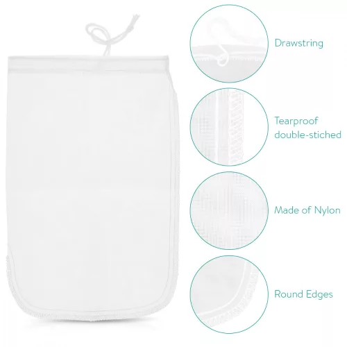 Τσάντα για βιολογικό γάλα αμυγδάλου Navaris, Επαναχρησιμοποιήσιμη, 20 x 30 cm, 44348.01