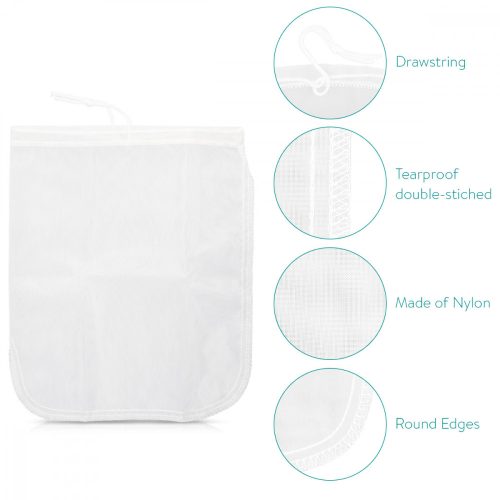 Σακούλα γάλακτος από βιολογικό αμύγδαλο Navaris, Επαναχρησιμοποιήσιμη, 25 x 30 cm, 44348.02