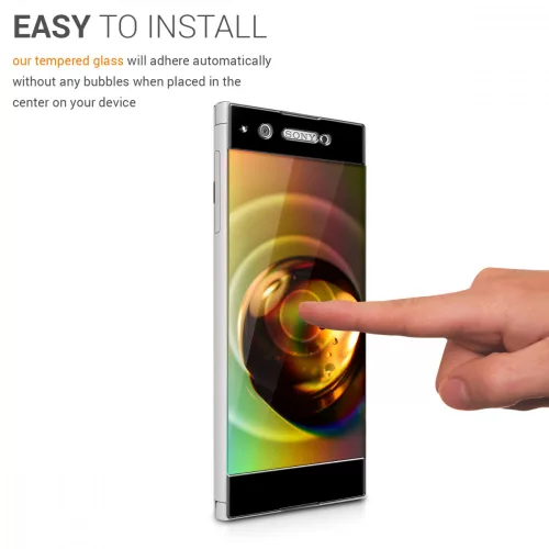 Προστατευτική μεμβράνη για Sony Xperia XA1 Ultra, kwmobile, εμπρός, μαύρο, 44755.01