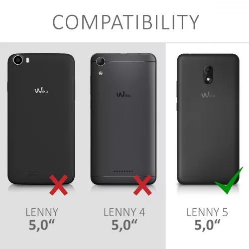 Θήκη Wiko Lenny 5, Οικολογικό δέρμα, Μαύρο, 44844.01