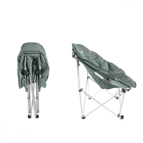 Navaris πτυσσόμενη καρέκλα εξωτερικού χώρου, Υποστηρίζει έως 150 κιλά, με επένδυση, γκρι, 45134.1.22