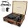 Pick-up Retro Case Navaris, γραμμόφωνο, ενσωματωμένα ηχεία, RCA, 3,5 mm, AUX, θύρα USB για PC, 3 ταχύτητες, 45272.01