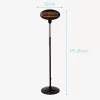 Suport incalzitor terasa Navaris, compatibil modele cu 3 trepte, 21.1x5.2x2.2 cm, stabil, negru, metal