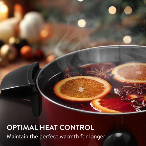 Fierbator vin fiert si apa calda Navaris, 10 L, 1650 W, distribuitor cu robinet, rosu, metal