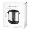 Fierbator electric Navaris, 27 L, pentru vin fiert si conservare, cu robinet, rosu, metal