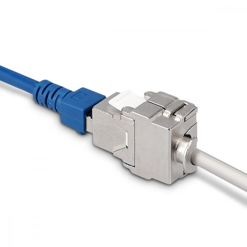 Σετ 12 βυσμάτων 10 Gbit CAT6A για καλώδια Ethernet RJ45, Kwmobile, Silver, Metal, 45358.12