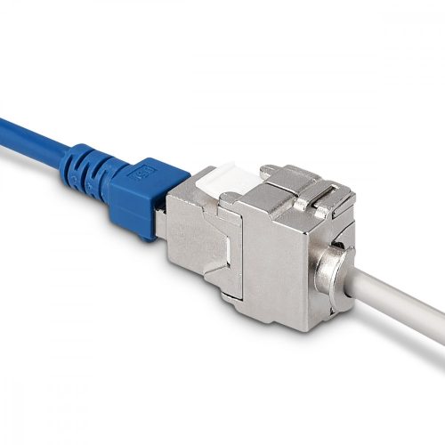 Σετ 6 βυσμάτων 10 Gbit CAT6A για καλώδια Ethernet RJ45, Kwmobile, Silver, Metal, 45358.06
