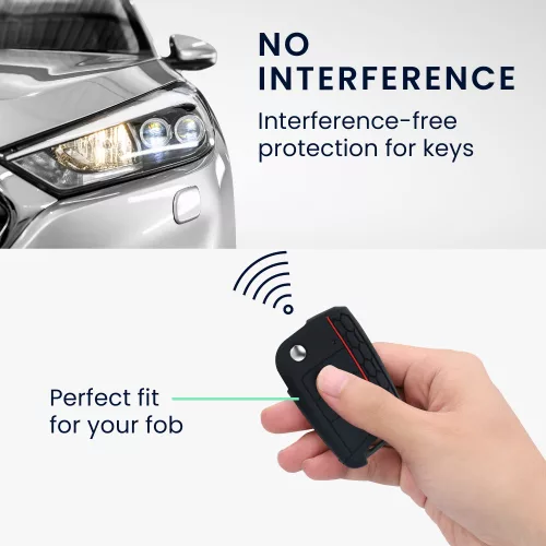 Κάλυμμα κλειδιού αυτοκινήτου για VW - 3 κουμπιά, σιλικόνη, μαύρο, 42888.09