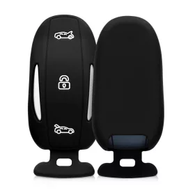   Θήκη κλειδιού αυτοκινήτου για Tesla - Model X, Silicone, Black, 45661.01
