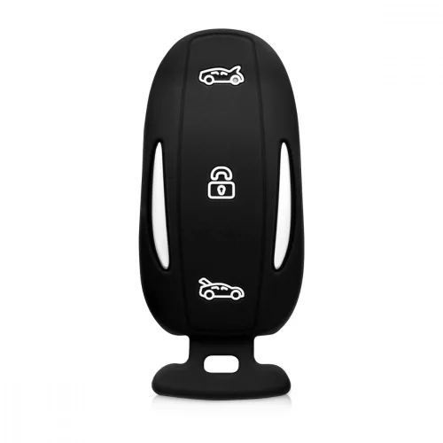 Θήκη κλειδιού αυτοκινήτου για Tesla - Model X, Silicone, Black, 45661.01