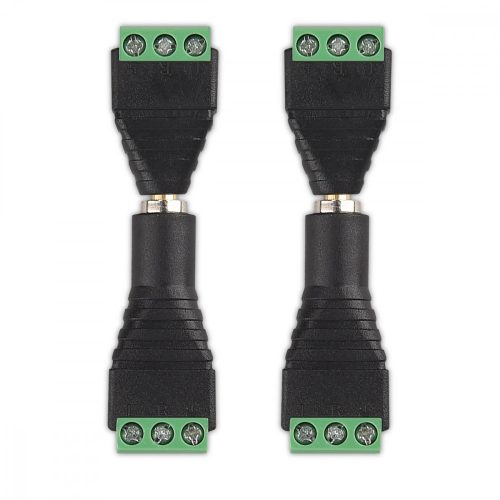 Σετ 4 προσαρμογέων ήχου/εικόνας με 3 πόλους 3,5 mm, Kwmobile, Μαύρο/Πράσινο, Μεταλλικό, 45685.02