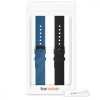 Σετ 2 ιμάντων για Samsung Gear Fit2 / Gear Fit 2 Pro, kwmobile, σιλικόνη, μπλε / μαύρο, 38830.04