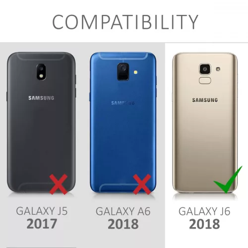 Θήκη για Samsung Galaxy J6, Textile, Grey, 45797.22