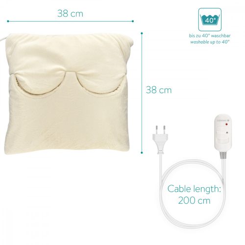 Ηλεκτρικό μαξιλάρι 2 σε 1 με θέρμανση για πόδια, πλάτη, λαιμό, κρέμα, 45831.01