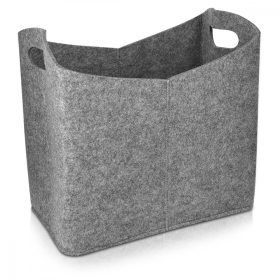   Καλάθι αποθήκευσης από τσόχα Navaris Basket, γκρι, 40 x 23 x 39,5 cm, 45832,19
