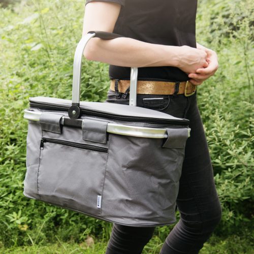 Πτυσσόμενη τσάντα πικνίκ με λαβή Navaris, 27 L, Insolated, Μαύρο, 45859.22