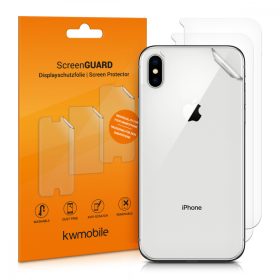   Σετ 3 προστατευτικών μεμβρανών για Apple iPhone XS Max, kwmobile, πίσω, διαφανές, 45920.5