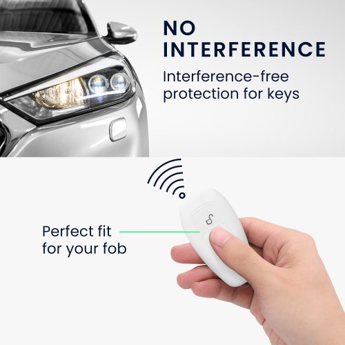 Κάλυμμα κλειδιού αυτοκινήτου για Ford - 3 κουμπιά - Keyless Go, Silicone, White, 44708.04