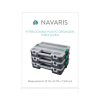 Set 3 organizatoare piese Navaris, 31.5x22.5x6.6 cm, separatoare reglabile, cleme, negru, plastic