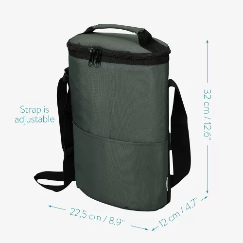 Θερμική σακούλα κρασιού με ρυθμιζόμενο λουράκι, 32 x 29 cm, 46163,22