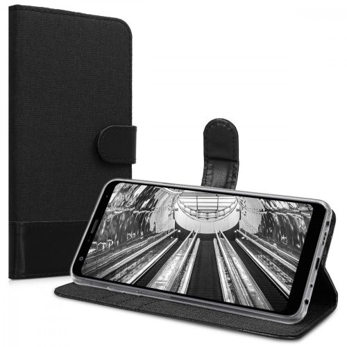 Θήκη για LG Q Stylus, Textile, Black, 46240.73