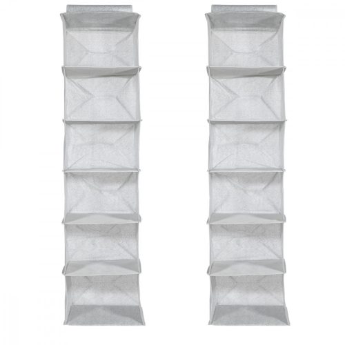 Σετ 2 Κρεμαστός οργανωτής ρούχων, 6 ράφια, 30 x 30 x 126 cm, 46267,22