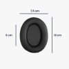 Σετ 2 μαξιλαριών αυτιών για ακουστικά Sony MDR-1000X/WH-1000XM2, Kwmobile, Μαύρο, Οικολογικό δέρμα, 46415.01