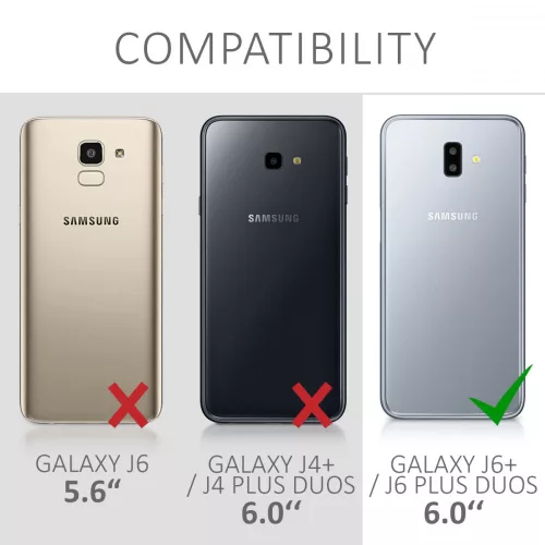 Κάλυμμα για Samsung Galaxy J6 Plus, Σιλικόνη, Διαφανές, 46440.03