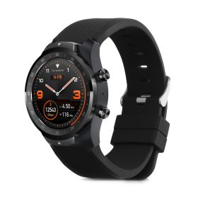  Λουράκι για TicWatch Pro, Kwmobile, Μαύρο, Σιλικόνη, 46402.01
