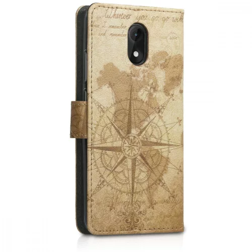Θήκη Wiko Lenny 5, Οικολογικό δέρμα, Καφέ, 46462.01