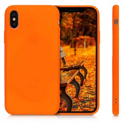 Θήκη για Apple iPhone X / iPhone XS, Silicone, Orange, 46270.69