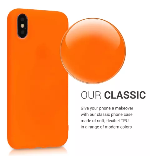 Θήκη για Apple iPhone X / iPhone XS, Silicone, Orange, 46270.69