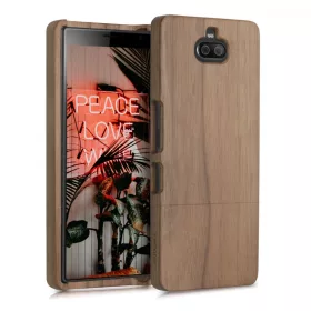   Θήκη για Sony Xperia 10 Plus, Ξύλο, Καφέ, 46618.18