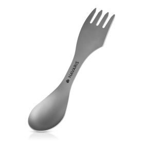   Navaris 3-σε-1 Titanium Camping Spork, πιρούνι, κουτάλι, μαχαίρι, 46937.01