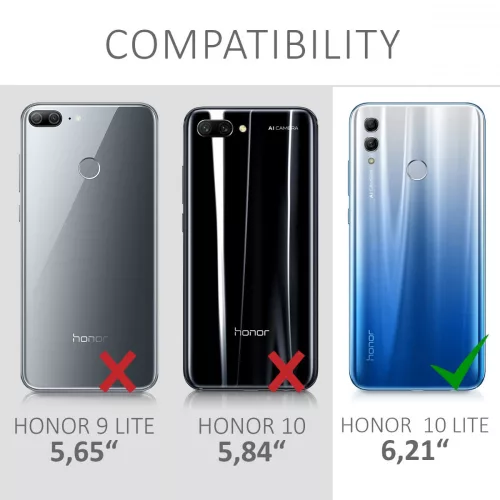 Κάλυμμα για Huawei Honor 10 Lite, Οικολογικό δέρμα, Μαύρο, 47001.01