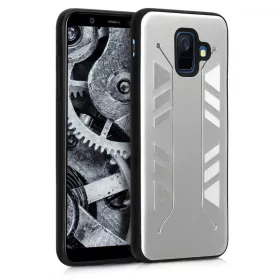   Θήκη για Samsung Galaxy A6 (2018), Αλουμίνιο, Ασημί, 47129,35
